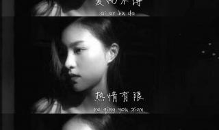 从有话可说变成无话可说是什么歌 爱到最后我无话可说